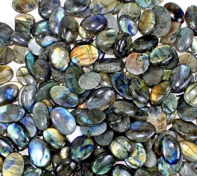Talk about color! Look at this 2,600ct collection of Labradorite!