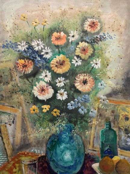 Collectible oil on canvas by Albert Goldman (1922-2011)