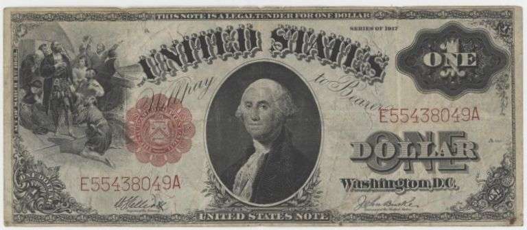 Decent-looking 1917 Series Large Size $1 Legal Tender Note