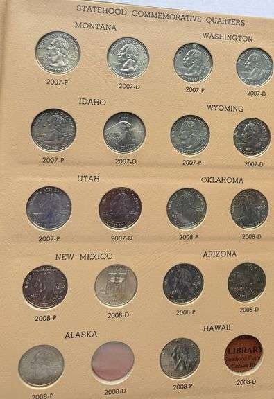1999- 2008 BU Statehood Quarters Complete