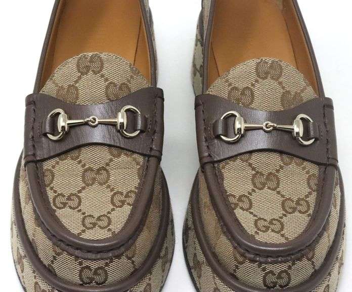Gucci Horsebit wedge loafer shoes