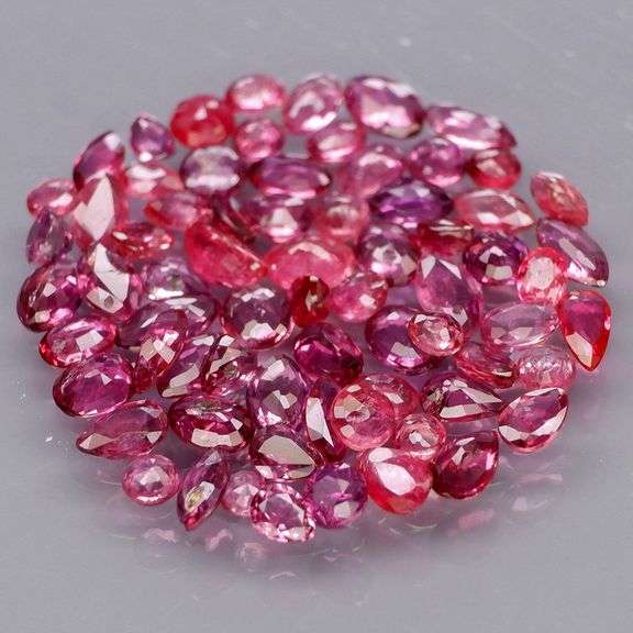 Premium 6.60ct 70 piece mixed cut Ruby set! Untreated!