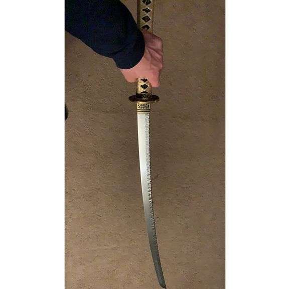 Full Tang Samurai Katana Japanese Sword with Yellow Tsuka