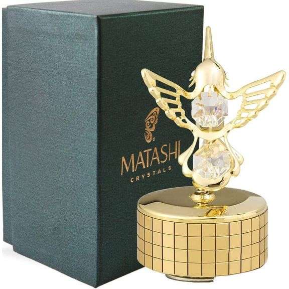Swan Lake Music Box 24K Gold Plated with Crystals