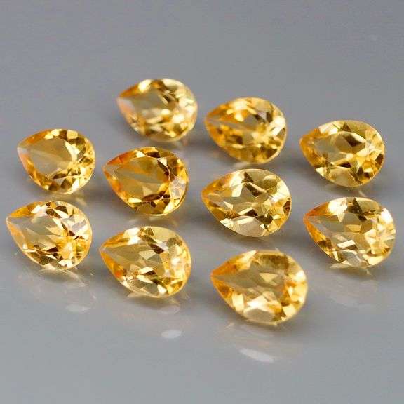 Rich color! 10.10ct top golden eye clean Citrine set!