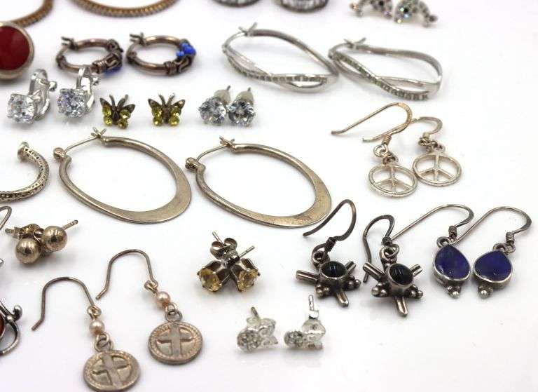 Group lot of Vintage 925 sterling silver earrings