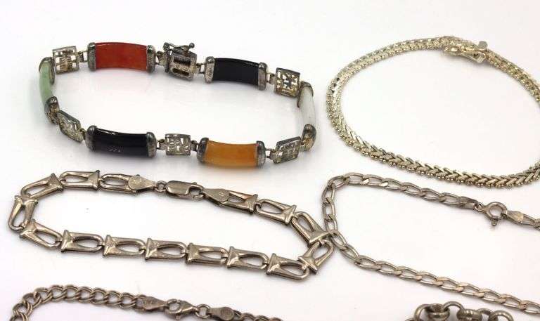 Group lot of 8 Vintage 925 sterling silver bracelets