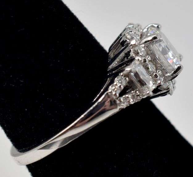 CZ Gemstone Ring in Sterling Silver