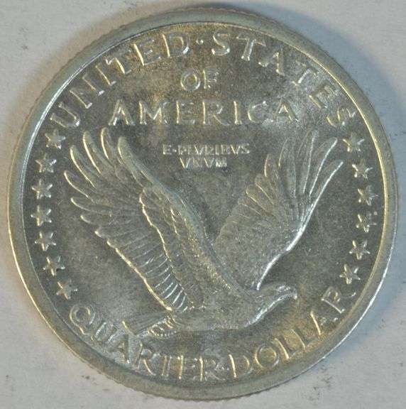 Choice BU 1917-P Ty I Standing Liberty Quarter. Full Head