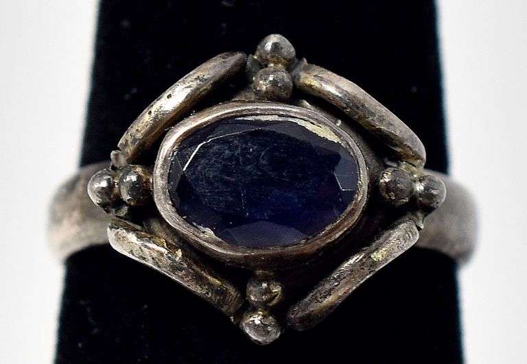 Bluish-Purple Gemstone Ring in Sterling Silver
