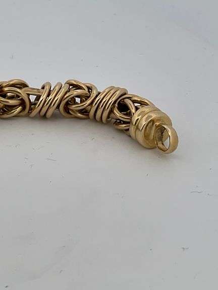 14K SOLID GOLD BYZANTINE STYLE LADIES BRACELET