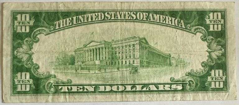 Fresh 1934 $10 Silver Certificate