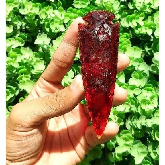 4-inch Red Obsidian Arrowhead