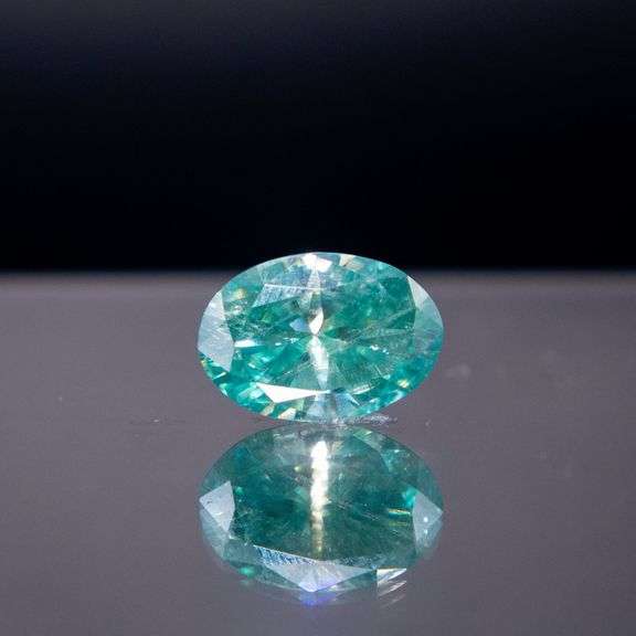 Sparkling Huge 6.95 Ct Sparkling Deep Mint Green Lab Simulated Diamond Solitaire