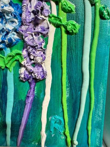 Heavy Textured Impressionistic Floral Painting