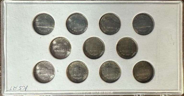 Original Choice to Gem BU 11-pc set of Silver Jefferson War Nickels