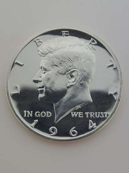 1964 Accent Hair Variety Proof Kennedy Half Dollar