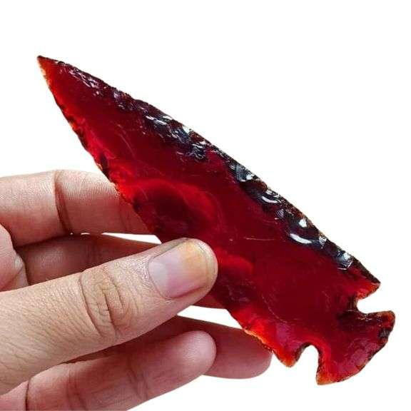 4-inch Red Obsidian Arrowhead
