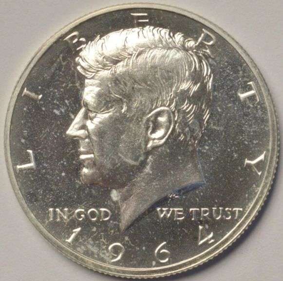 1964 Accent Hair Variety Proof Kennedy Half Dollar