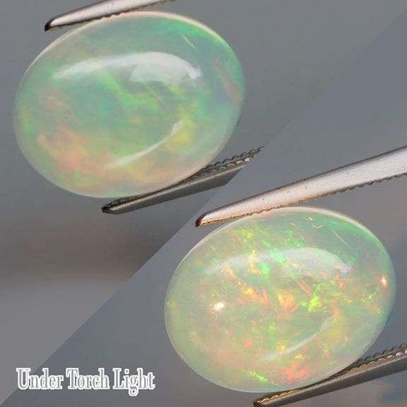 Fantastic 5.96ct floral patterned Jelly Opal