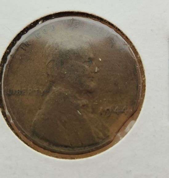 1944 Wheat Cent, Clipped Planchet Error