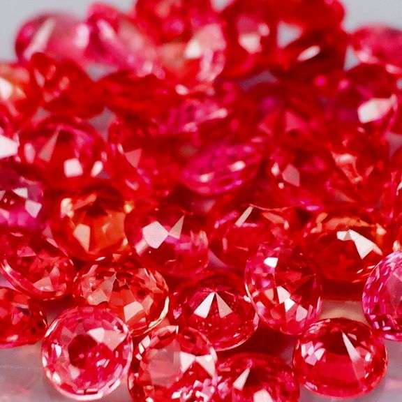 40 piece Imperial red Sapphire set! 3.21 carats!