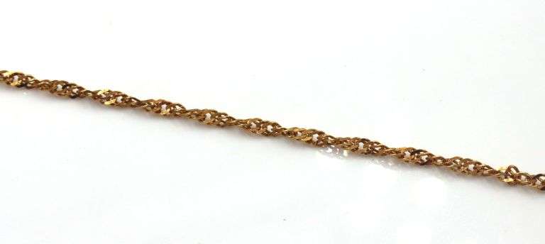 14kt Rose gold rope link anklet