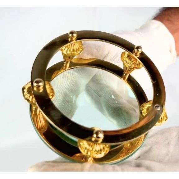 Solid Brass Magnifying Glass Marine Map Reader