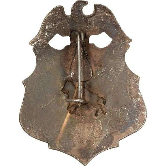 Pony Express Messenger Badge Silver Finish
