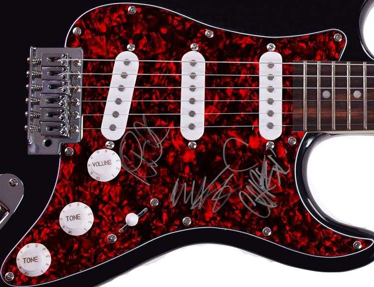 Coldplay Autographed Signed Pearl Guard Guitar