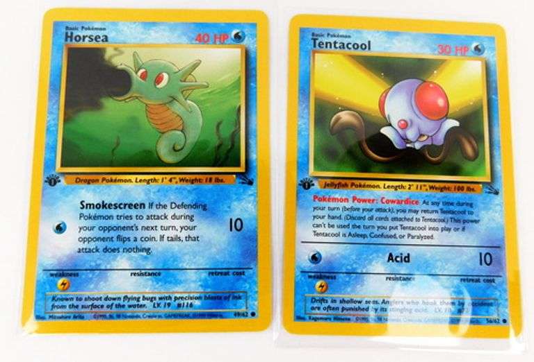 4 Pokémon 1999 1st Edition Trade Cards