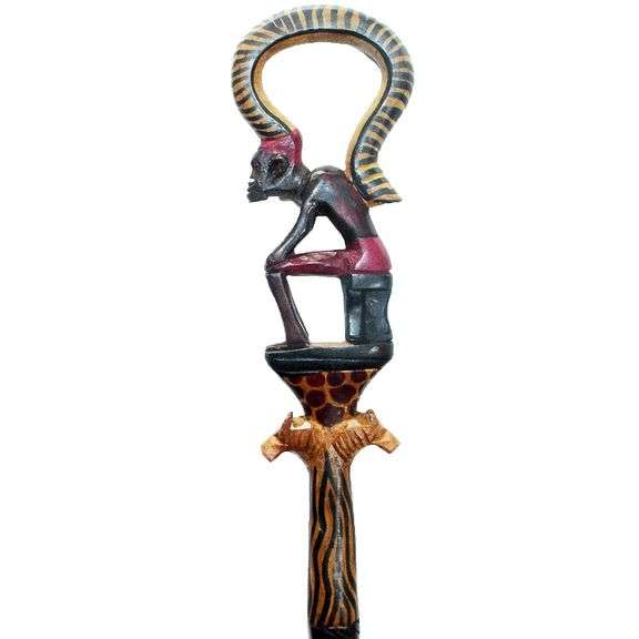 Handmade African Wood Walking Cane