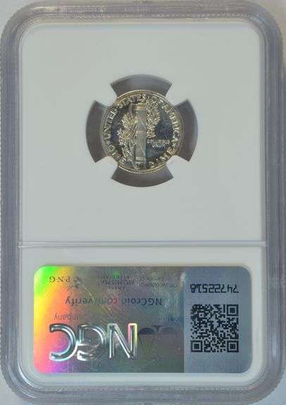 Superb Gem Proof 1937 Mercury Dime. NGC PF65