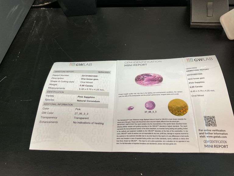 CERTIFIED NATURAL PINK SAPPHIRE 0.96 CARAT
