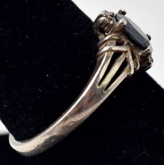 Sapphire Band Ring in Sterling Silver