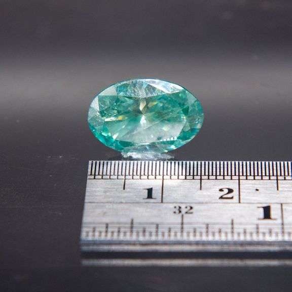 Sparkling Huge 6.95 Ct Sparkling Deep Mint Green Lab Simulated Diamond Solitaire