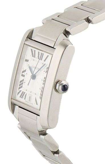 Cartier Tank Francaise 2302, 28mm, Silver Dial, Stainless Steel Watch