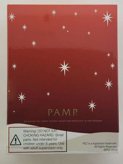 PAMP Suisse PEZ Snowman Dispenser With (6) 5 Gram .9999 Silver Wafer Bars