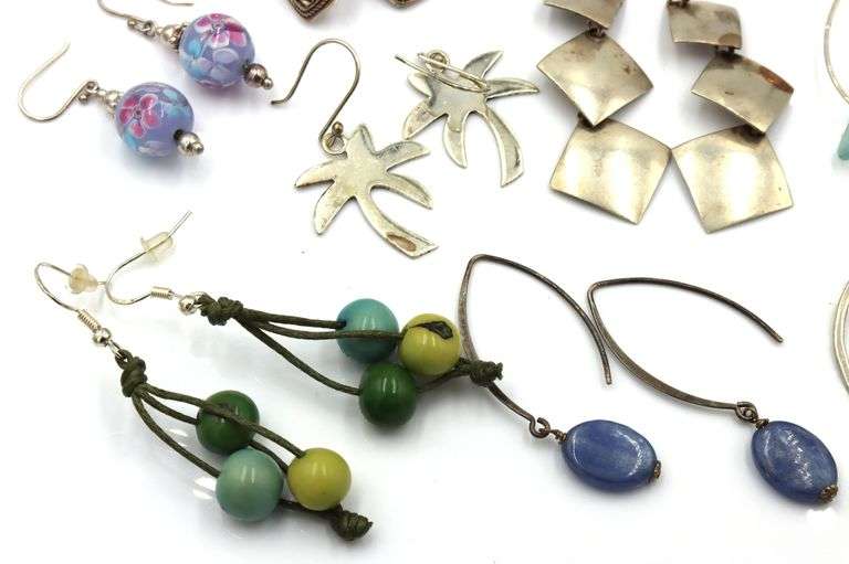 Group lot of Vintage 925 sterling silver earrings