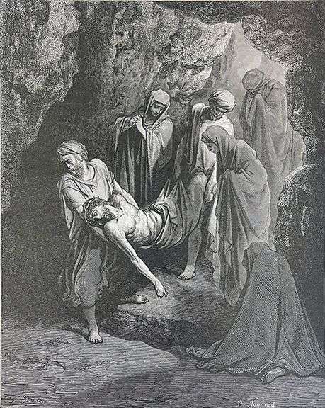 Highly Collectible Gustave Dore Over 140 Year Old Plate Gustave Dore The Burial of Jesus