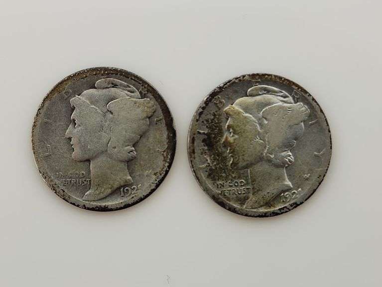 1921 & 1921 D Mercury Silver Dimes, "Better Dates"