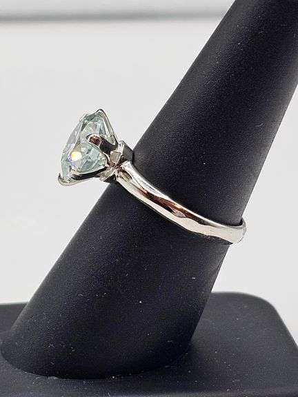 Ladies Sparkling 3.5 Ct White Simulated Lab Diamond Ring