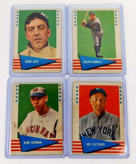 4 Fleer 1961 Baseball Cards