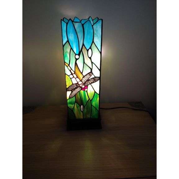 Dragonfly Stained Glass Table Lamp