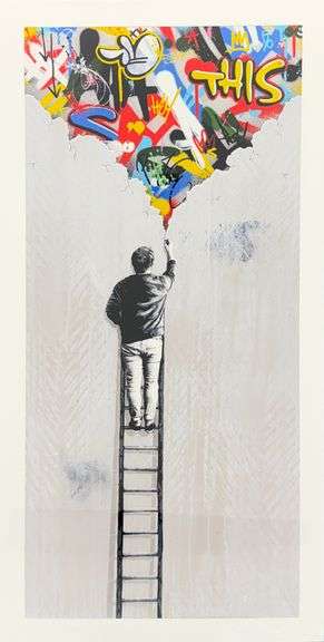 Exclusive Martin Whatson Screenprint with Embossing Framed