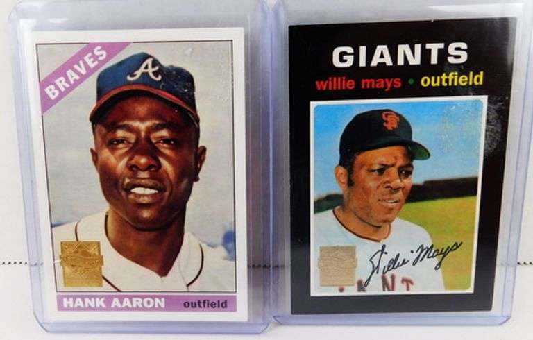 2 Topps Archives Baseball Greats, Aaron & Mays