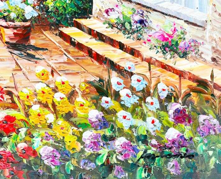 BEAUTIFUL MEDITERRANIAN  PAINTING ON CANVAS