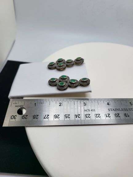 Handmade Elegant Earrings with Natural Colombian Emeralds and Diamond Accents
