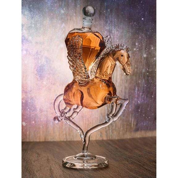 Pegasus Winged Horse Crystal Wine Decanter