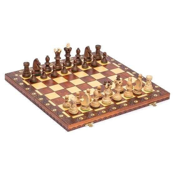 Ambassador Wooden Chess Set Handcrafted European Chessmen